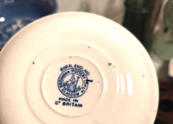 Image 1 of VINTAGE SCOTTISH TABLEWAREBrand: Britannia Pottery Co Ltd (Glasgow)Pattern: "Rural England"Period: 1920s - 1950sAuthentic