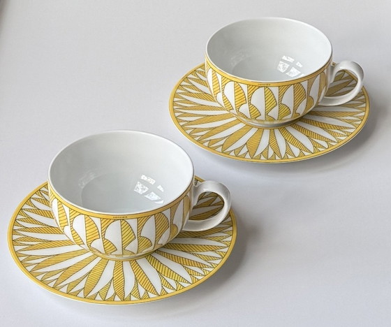 Image 1 of Soleil d'Hermès teacups and saucers