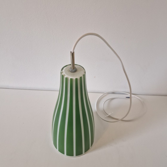 Image 1 of Lampada a sospensione in vetro vintage lampada a sospensione verde