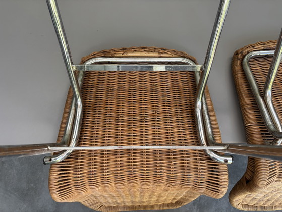 2 sedie da pranzo Dirk Van Sliedregt – Metal, Rattan (photo 15 of 15)