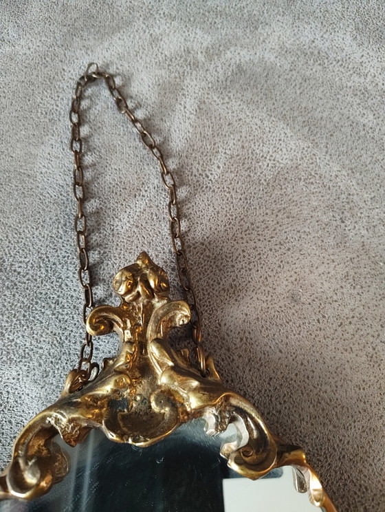 Image 1 of Ensemble unique de miroirs anciens en laiton – Style rococo et baroque