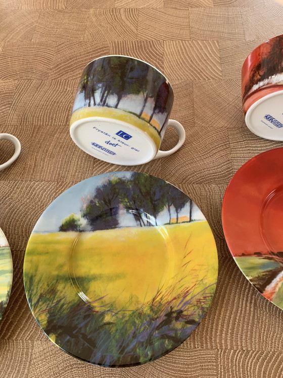 Image 1 of 4 coffee/tea cups and saucers designed by Doet Boersma