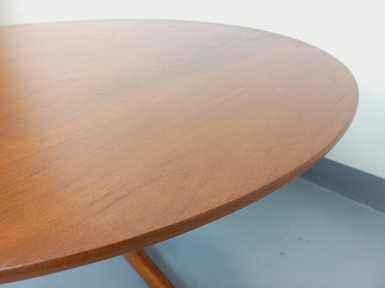 Image 1 of Table Basse Ronde Scandinave Danoise Vintage Bernhard Pedersen & Son en Teck des Années 60