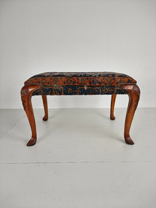 Antique Foot Stool, Walnut, English Regency, Circa 1800–1820 – krukjes, Wood