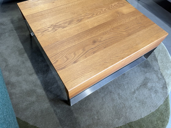 Image 1 of Leolux Aditi Coffee Table Oak Wood 84x84xH34