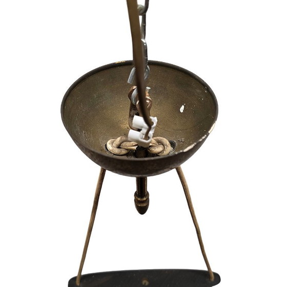 Image 1 of Vintage Franse dubbele hanglamp, circa jaren 50