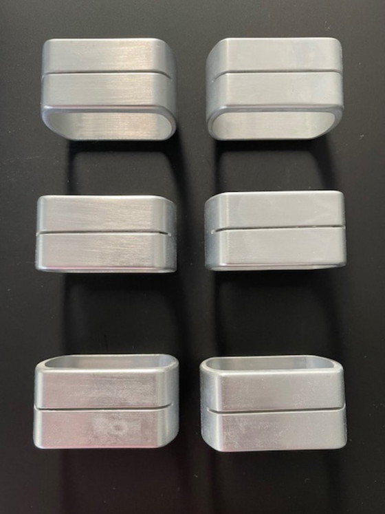 Image 1 of IKEA SPALT set van 6 aluminium servetringen / naamkaarthouders