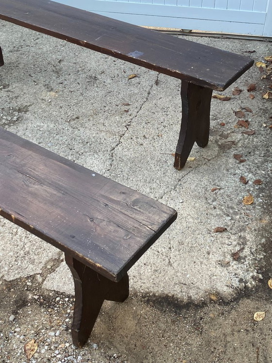 Solid wood farm bench 300cm for rustic farm table 1950 – Benches (photo 13 of 16)