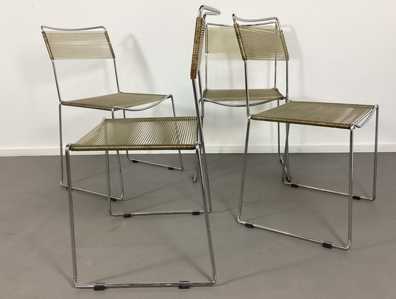 Image 1 of 4 vintage Giandomenico Belotti spaghetti stoelen Alias