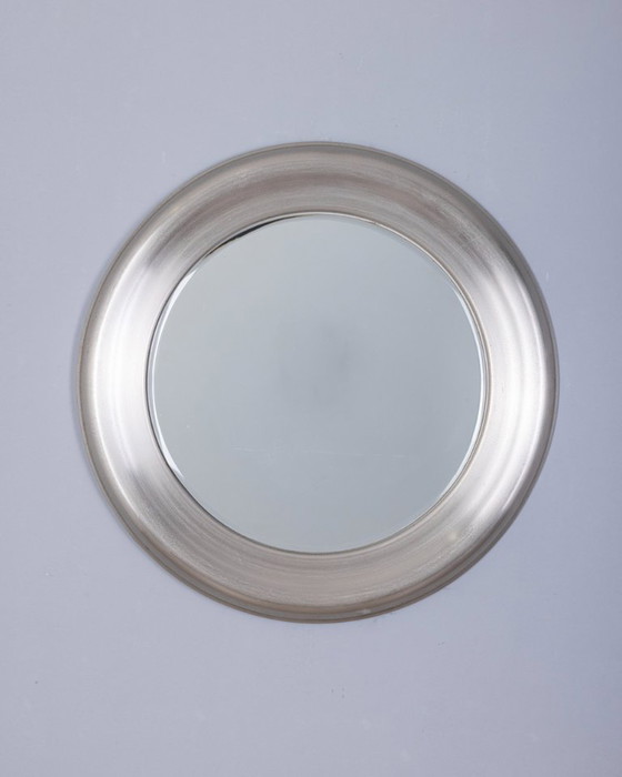 Image 1 of Vintage ronde metalen wandspiegel uit de jaren 60, ontworpen door Goffredo Reggiani