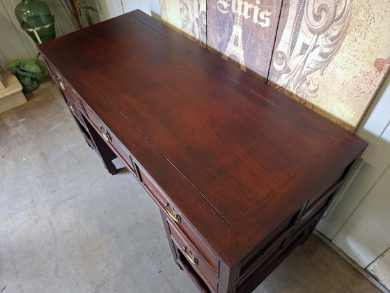 Image 1 of Antique Chinese desk, writing table, desk, dimensions 140x60cm and 77cm high.