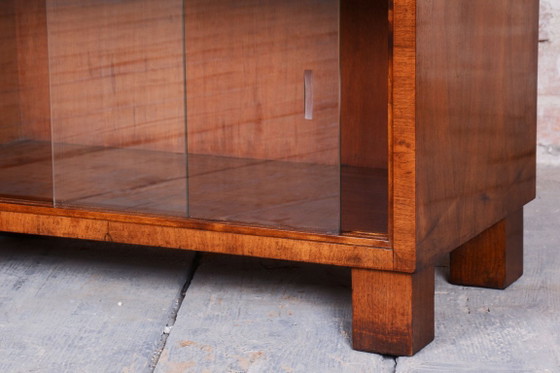 Pair of Restored Art Deco Bookcases, by Oldřich Liška, Walnut, Czech, 1920s – Glass, Wood (photo 2 of 8)