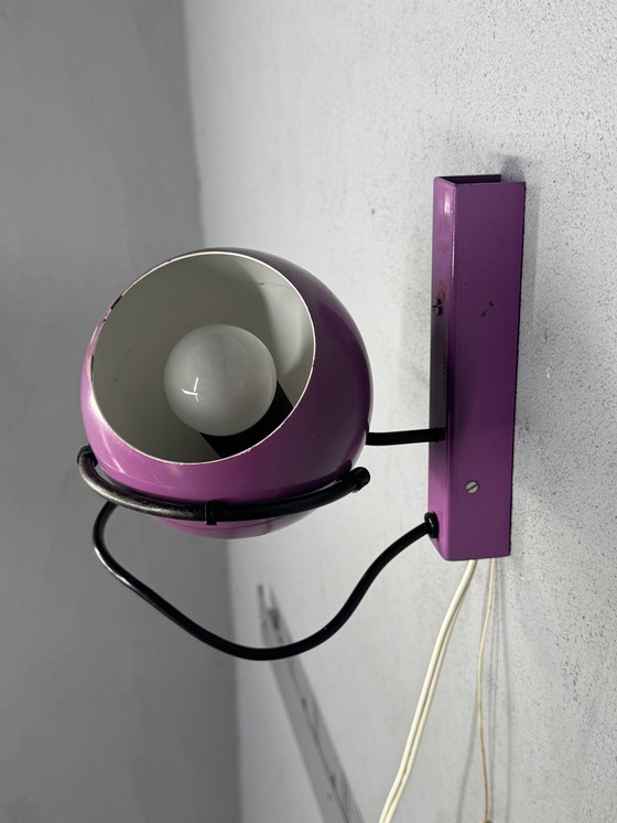 Image 1 of Purple wall lamp in retro Gepo style