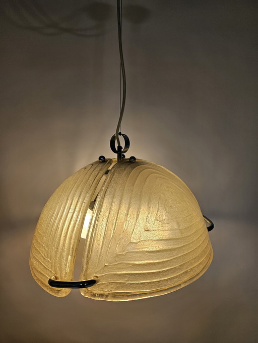 Pendant lamp 1970s plastic pendant lamp with chrome accents