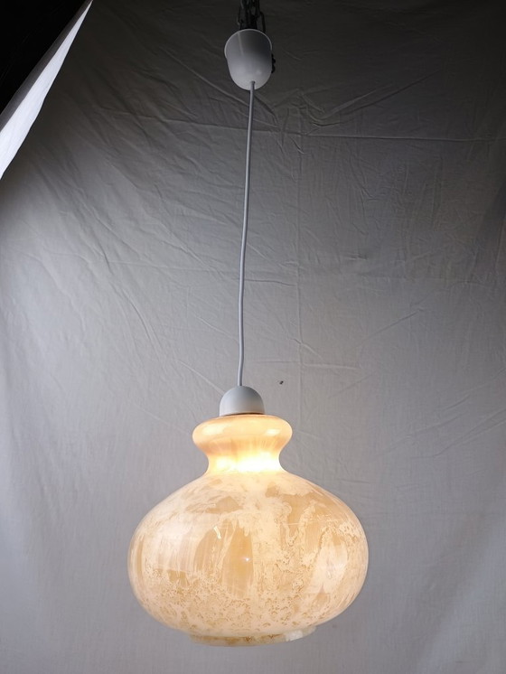 Image 1 of Lampada a sospensione vintage in vetro di Murano di Carlo Nason per Mazzega, 1950-1960