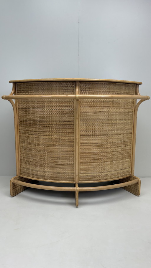 Vintage rotan jaren ‘60 cocktail tiki bar Frans design