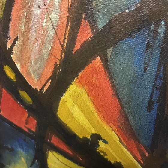 Jean-Louis Ruythoorens, Soleil et Calebasses Lubumbashi, Huile sur Toile, 1972 – Peintures et dessins, Canvas (photo 4 of 11)