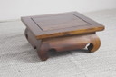 Indonesian Hardwood Opium Style Low Table, Asian Altar Table, Vintage Wooden Riser Plant Stand, Japandi Side Table