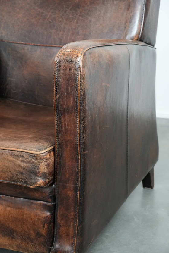 Image 1 of 2 eleganti poltrone di design in pelle di pecora con splendidi colori intensi e un design senza tempo