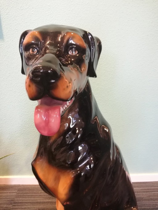 Large statue Hollywood Regency dog