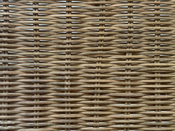 Image 1 of Vintage Rattan and Metal Magazine Rack