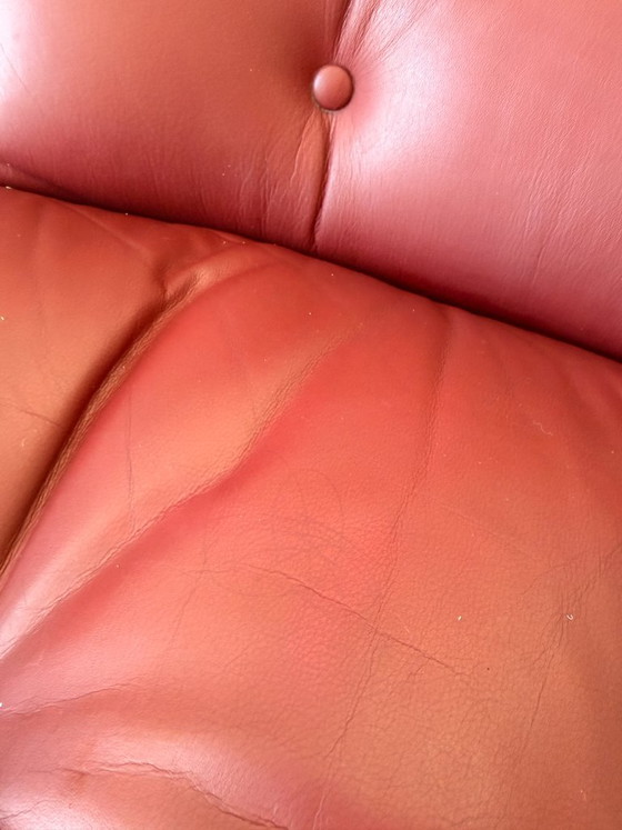 Paire de Fauteuils Executive Charles Pollock Knoll Cuir Bordeaux – Leather (photo 11 of 11)