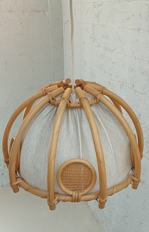 Japandi Lampe pendante en rotin Manou Vintage