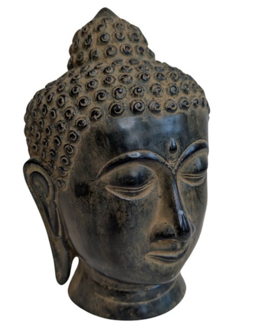 Testa di Buddha cinese in bronzo – Lotto 095 – beeldhouwkunst, Bronze (photo 2 of 9)