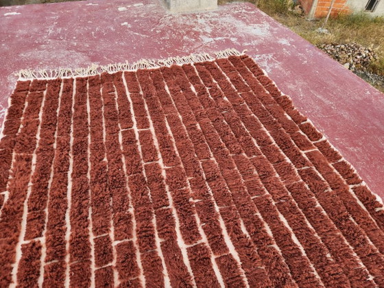 Image 1 of Tapis berbère marocain marron 250x200 cm – Tapis en laine fait main
