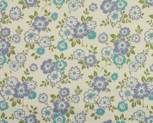 Image 1 of 7075 Vintage 1970s Paper Wallpaper With Flowers