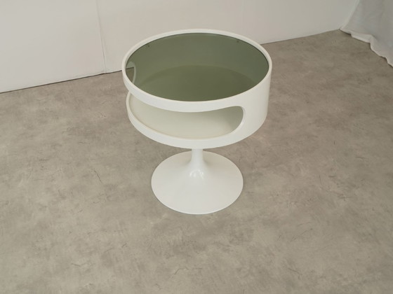 Image 1 of Table d'appoint Opal Luna, design vintage, style années 70, époque spatiale