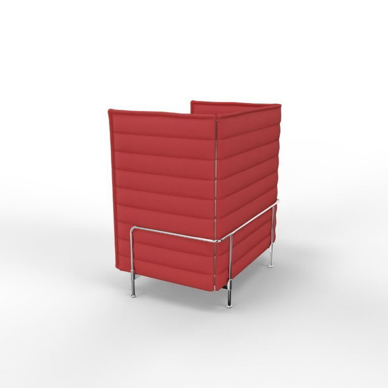 Image 1 of Sofá de dos plazas Vitra Alcove con respaldo alto, rojo.