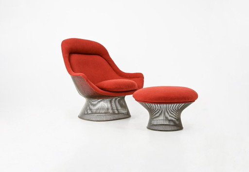 Fauteuil et repose-pieds conçus par Warren Platner pour Knoll International, années 1960