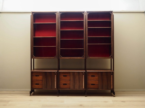 Image 1 of Estantería modular de palisandro, diseño italiano, años 60, producción: Italia