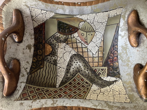 Alexander Kalifano Golden Bowl Picasso Style