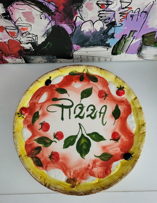 3 Handmade Pizza Plates from Italy.