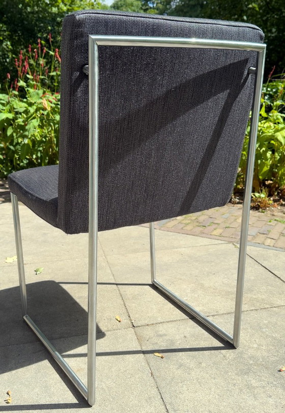 6 Harvink Modell Point – Designer-Esszimmerstühle – Metal, Textile (photo 4 of 5)