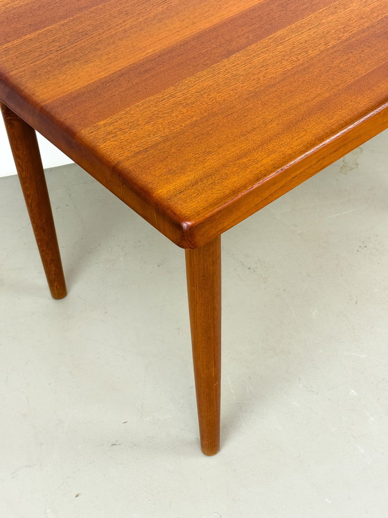 Image 1 of Kleine teakhouten bureau- of eettafel van Niels Bach, 1960S