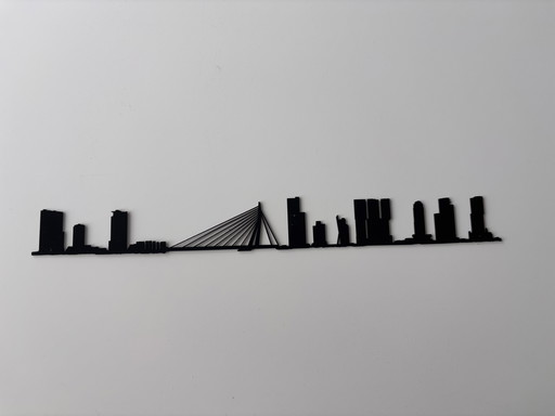 Silhouetten skyline metal