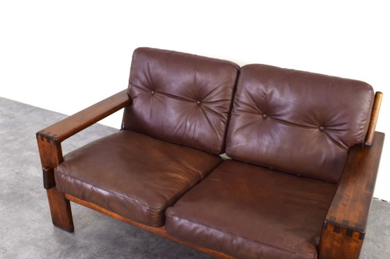 Brutalist Bonanza Sofa by Esko Pajamies for Asko, 1960s. – 2 seaters, Wood (photo 16 of 16)