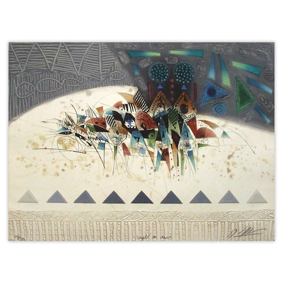 Image 1 of Georges Dussau, Soggetto del desiderio, acquaforte firmata, 1990