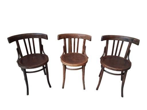 Set di 3 Iconiche Sedie Stile Thonet