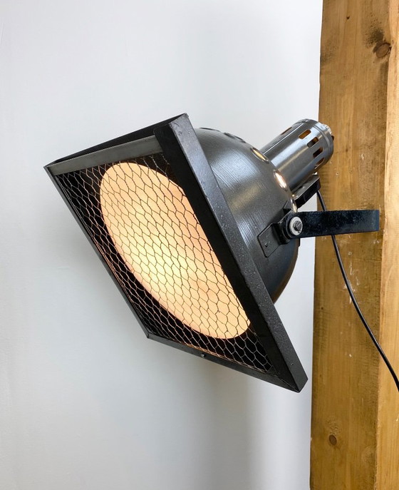 Image 1 of Vintage Grey Theatre Wall or Ceiling Spotlight, 1960s