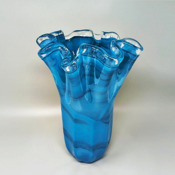 1970s Exquisite "Fazzoletto" Murano Glass Vase by Dogi, Italy – Vintage (photo 4 of 8)