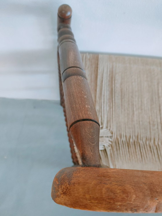 Image 1 of Antieke bobbinchair met 'papercord' zitting