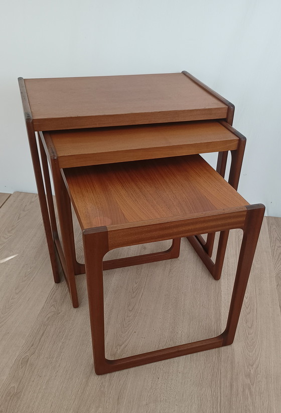 Image 1 of Opal Set Of Three Nest Tables In Walnut