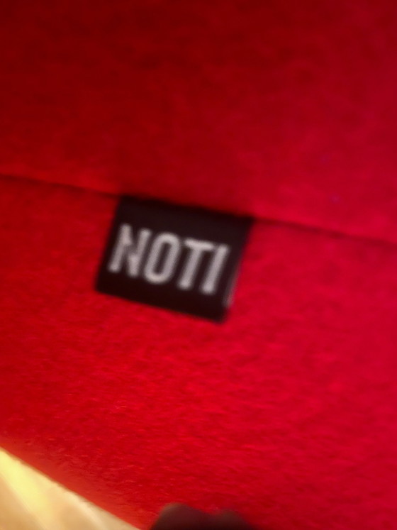 NOTI Armchair Set – Two Red Armchairs with Matching Ottoman – Metal, Textile (photo 5 of 5)