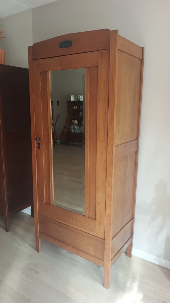 Image 1 of Beautiful Art Deco Amsterdam School wardrobe