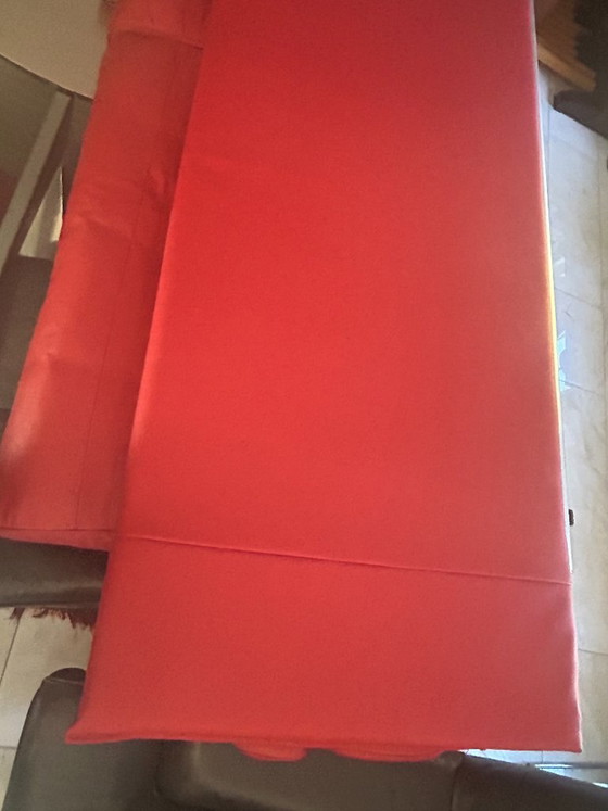 Rolf Benz 6500 Driezitsbank Rood Leer – 3-5 zitsbanken, Leather, rvs (photo 10 of 15)