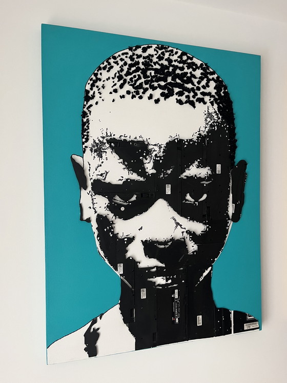 Image 1 of Maurice Mbikayi - « Pensées plus profondes », technique mixte sur toile